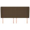 vidaXL Cabecero con orejas de tela marr&oacute;n oscuro 203x23x118/128 cm