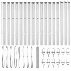 vidaXL Poste de Valla Plateado 100 x 1,6 m (malla de 25 mm) Acero