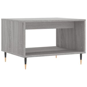 vidaXL Mesa de centro madera de ingenier&iacute;a gris Sonoma 60x50x40 cm