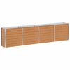 vidaXL Arriate elevado Marr&oacute;n Claro 320 x 40 x 77 cm Acero Galvanizado