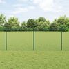 vidaXL Valla con Poste Verde 1 x 10 m Acero y PVC