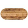 vidaXL Tablero de mesa ovalado madera maciza mango rugosa 90x40x2,5 cm