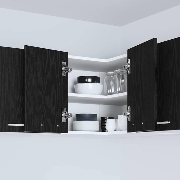 vidaXL Mueble colgante Roble Negro y 57 x 57 x 40 cm