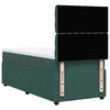 vidaXL Cama box spring con colch&oacute;n terciopelo verde oscuro 90x200 cm