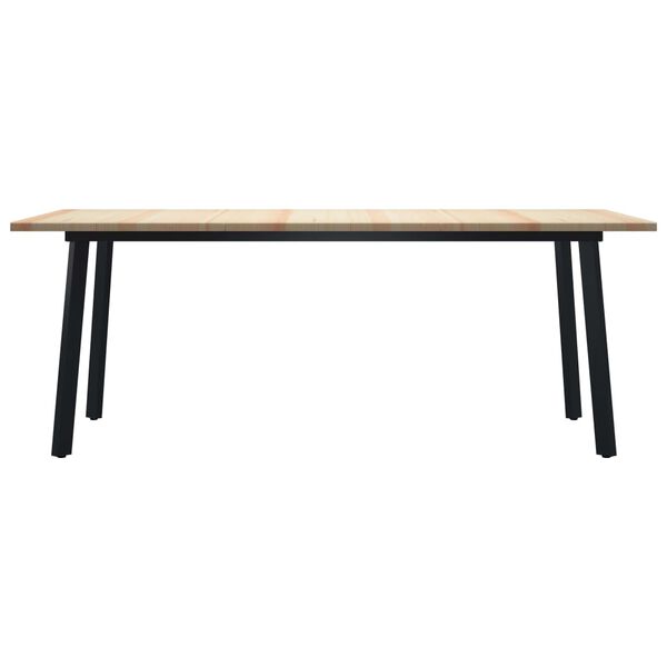vidaXL Mesa de comedor de madera de pino 220x100x76 cm