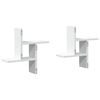 vidaXL Estantes de pared 2 uds madera contrachapada blanco 38x12x38 cm