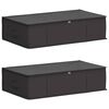 vidaXL Caja de almacenamiento con ventana superior transparente 2 uds.