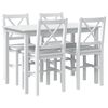vidaXL Juego de muebles de comedor 5 piezas blanco
