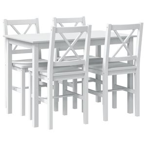 vidaXL Juego de muebles de comedor 5 piezas blanco