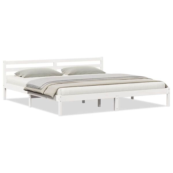 vidaXL Estructura de cama con cabecera 208.6 x 157.6 x 69.4 cm