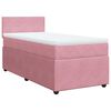 vidaXL Cama box spring con colch&oacute;n terciopelo rosa 80x200 cm