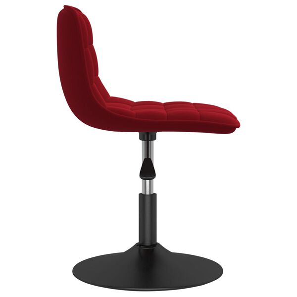 vidaXL Sillas de comedor giratorias 4 uds terciopelo rojo vino tinto