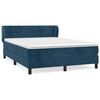 vidaXL Cama box spring con colch&oacute;n terciopelo azul oscuro 140x200 cm