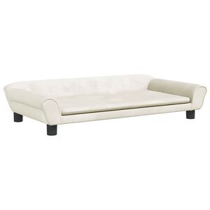 vidaXL Cama para perros de terciopelo crema 100x50x21 cm