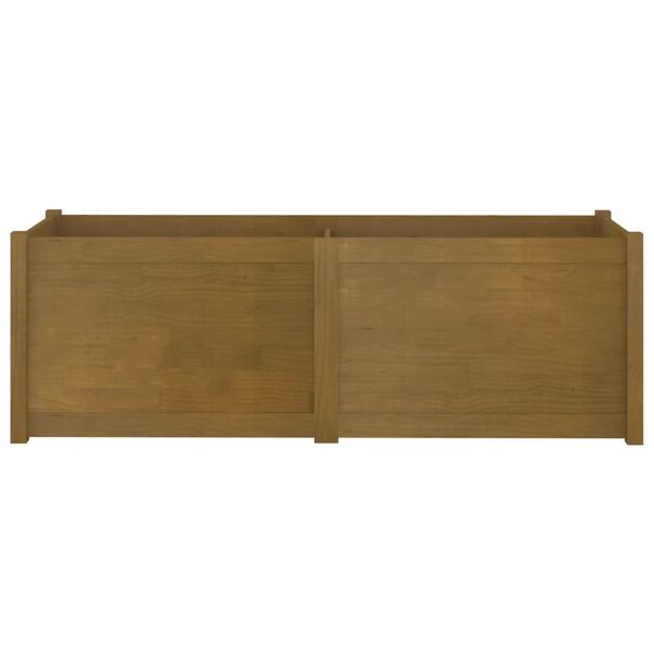 vidaXL Jardinera de madera maciza de pino marrón miel 150x50x50 cm