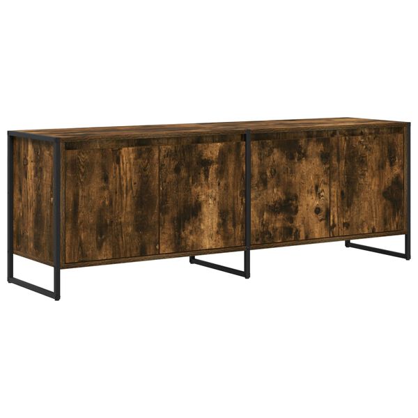 vidaXL Gabinete de TV Roble Humo 140 x 36 x 49.5 cm