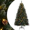 vidaXL &Aacute;rbol de Navidad artificial con bisagras 300 LEDs 180 cm