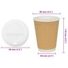 vidaXL Vasos de caf&eacute; de papel con tapa 1000 uds 12oz 300ml