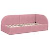 vidaXL Estructura de Cama Esquina con Colch&oacute;n 2 pcs Rosa Terciopelo