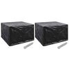 vidaXL Funda de muebles de jard&iacute;n 2 uds 8 ojales 135x135x90 cm