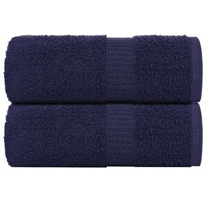vidaXL Toallas de mano FROGN 2 uds azul marino 30x30 cm 360 g/m&sup2;