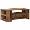 vidaXL Mesa de Caf&eacute; con caj&oacute;n Madera envejecida 102 x 55 x 43,5 cm