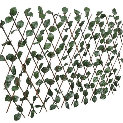 vidaXL Vallas enrejadas de sauce 5 uds hojas artificiales 180x30 cm