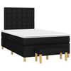 vidaXL Cama box spring con colch&oacute;n tela negro 120x190 cm