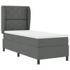 vidaXL Cama tipo Box Spring con colch&oacute;n Gris oscuro 80 x 200 cm tela