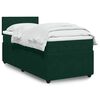 vidaXL Cama box spring con colch&oacute;n terciopelo verde oscuro 80x200 cm
