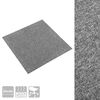 vidaXL Alfombra 20 pcs Gris 50 x 50 cm 100% Polipropileno
