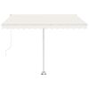 vidaXL Toldo de pie manual retr&aacute;ctil crema 350x250 cm