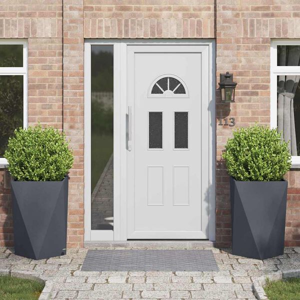 vidaXL Jardinera 2 pcs Antracita 50 x 50 x 75 cm Acero