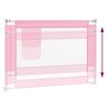vidaXL Barandilla de seguridad cama de ni&ntilde;o tela rosa 90x25 cm
