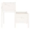 vidaXL Jardinera madera maciza de pino blanco 84,5x84x75 cm