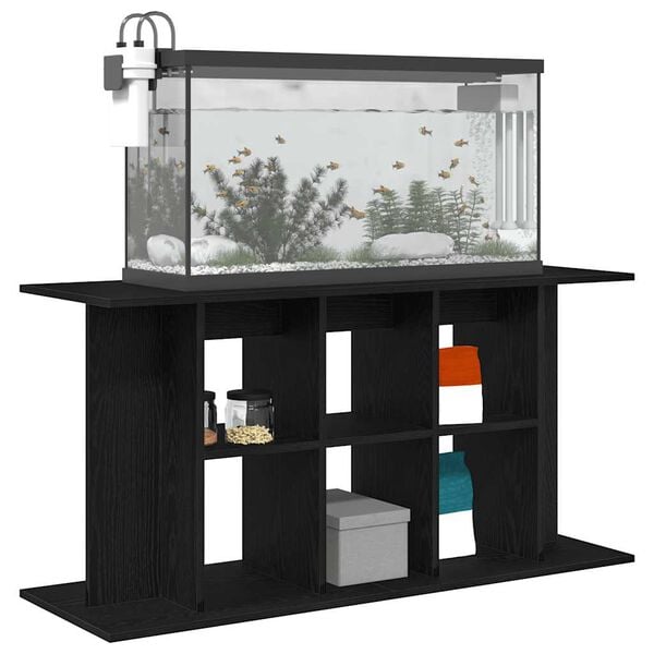 vidaXL Soporte para acuario de madera de ingenier&iacute;a de roble negro 120x40x60 cm