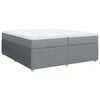 vidaXL Cama box spring con colch&oacute;n tela gris claro 200x200 cm