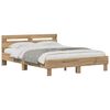 vidaXL Estructura de cama Roble artisan 140 x 200 cm