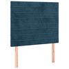 vidaXL Cabecero con luces LED terciopelo azul oscuro 80x5x118/128 cm