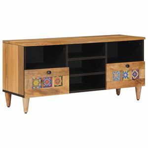 vidaXL Mueble de TV Natural 100 x 33 x 46 cm Madera de mango maciza