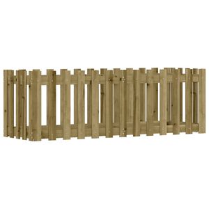 vidaXL Arriate elevado jard&iacute;n valla madera impregnada pino 150x50x50cm
