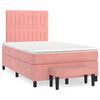 vidaXL Cama box spring con colch&oacute;n terciopelo rosa 120x190 cm