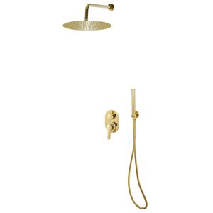 vidaXL Sistema de ducha acero inoxidable 201 dorado