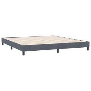 vidaXL Estructura de cama sin colch&oacute;n terciopelo gris oscuro 180x220cm