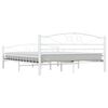 vidaXL Estructura cama con cabecero sin colchón metal blanco 160x200cm