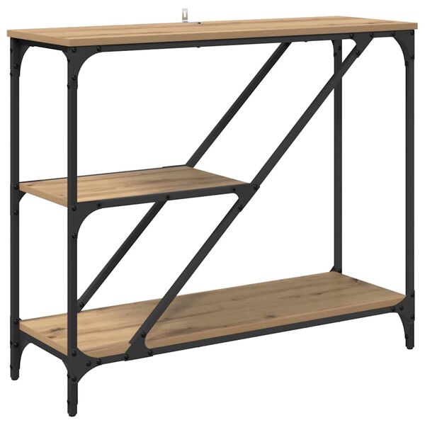 vidaXL Mesa Consola Roble artesanal 88,5 x 30 x 75 cm