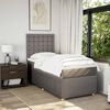 vidaXL Cama box spring con colch&oacute;n tela gris taupe 100x200 cm