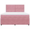 vidaXL Cama box spring con colch&oacute;n terciopelo rosa 180x200 cm