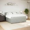 vidaXL Cama box spring con colch&oacute;n terciopelo gris claro 180x200 cm