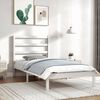 vidaXL Estructura de cama sin colchón madera de pino blanca 90x200 cm